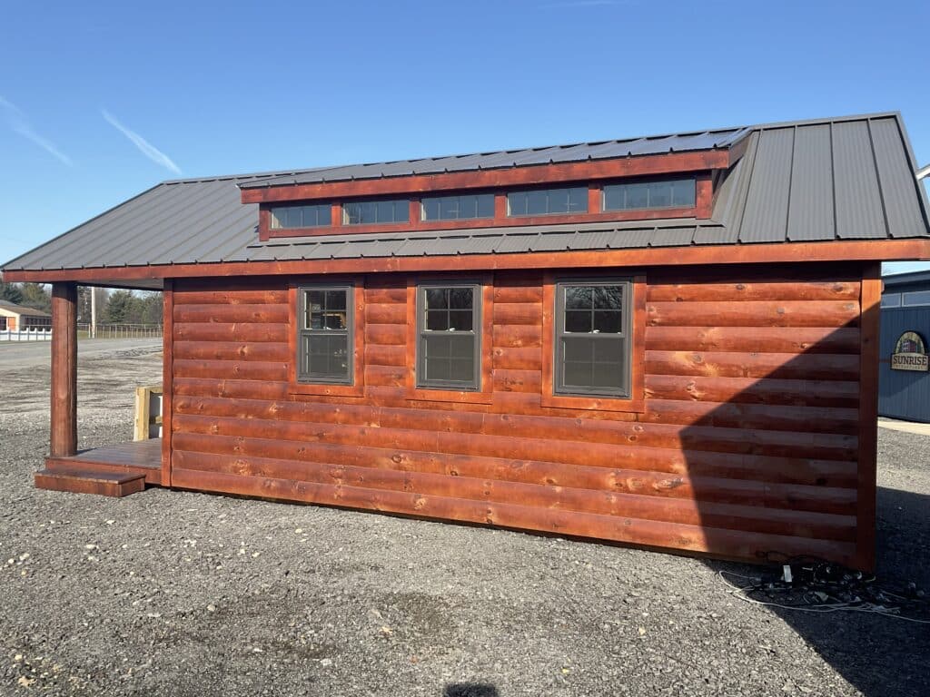 Gable Cabin Elite Log: 14' x 26'