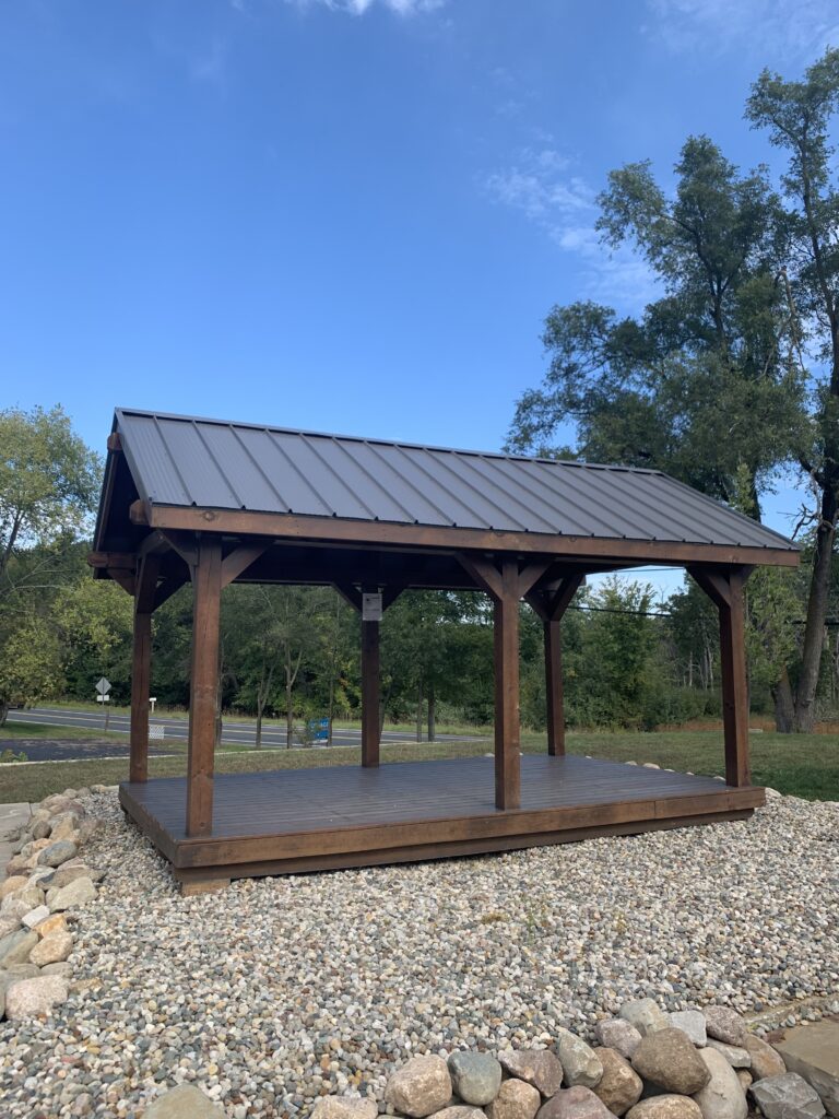 Rustic Pavilion: 10' x 16'