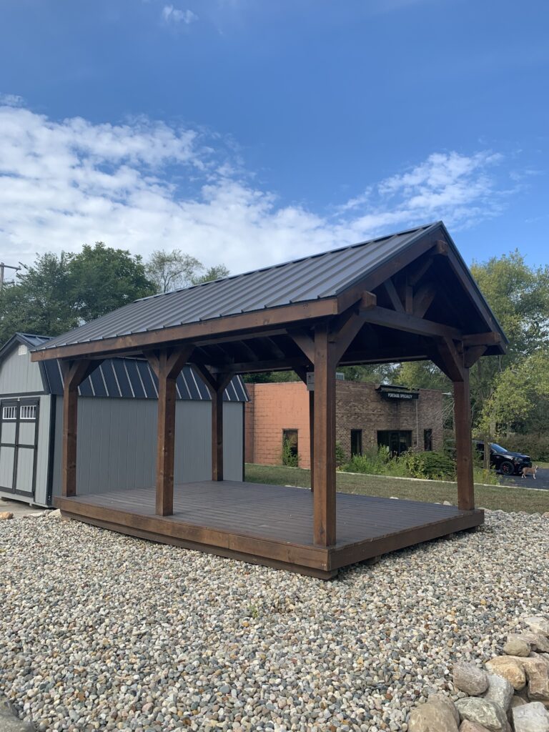 Rustic Pavilion: 10' x 16'