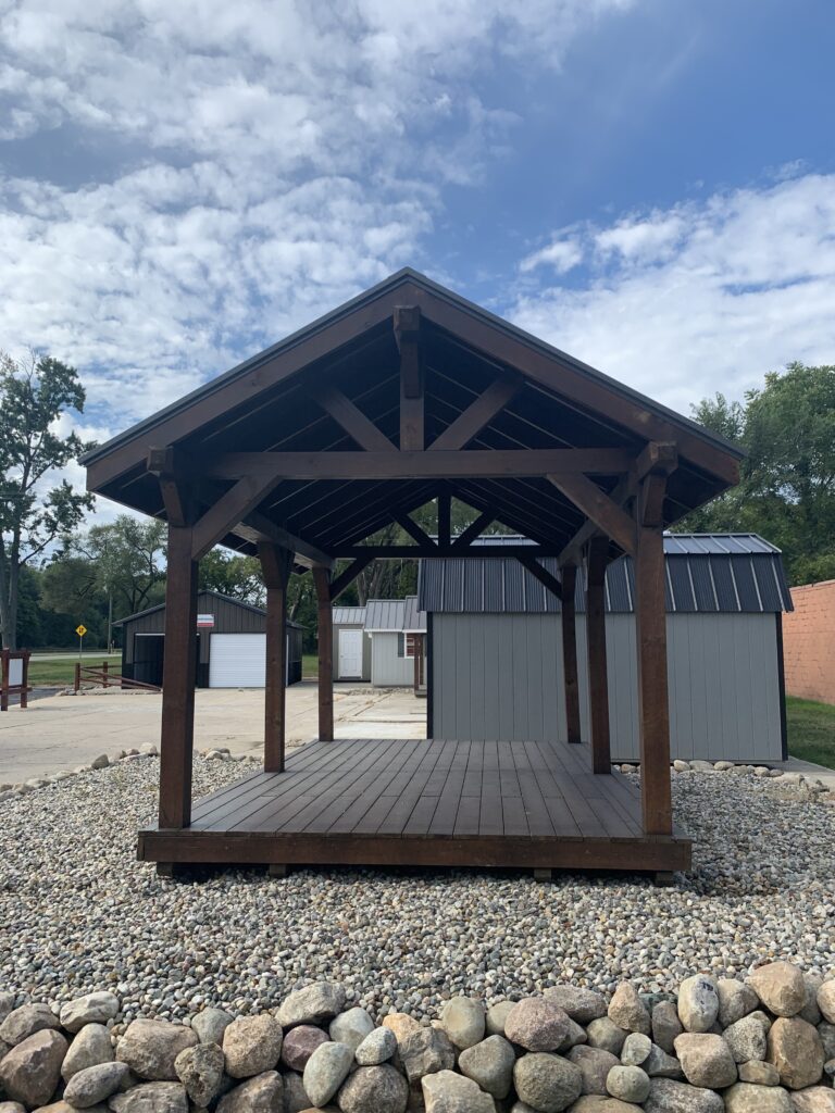 Rustic Pavilion: 10' x 16'