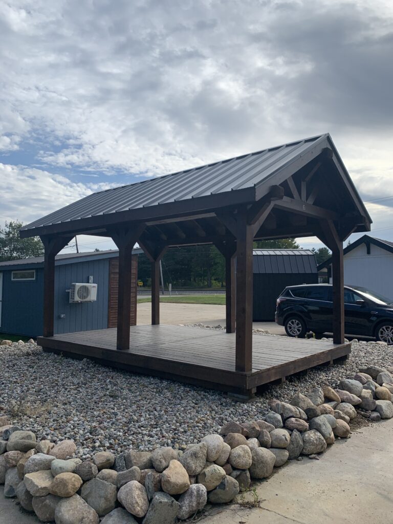Rustic Pavilion: 10' x 16'