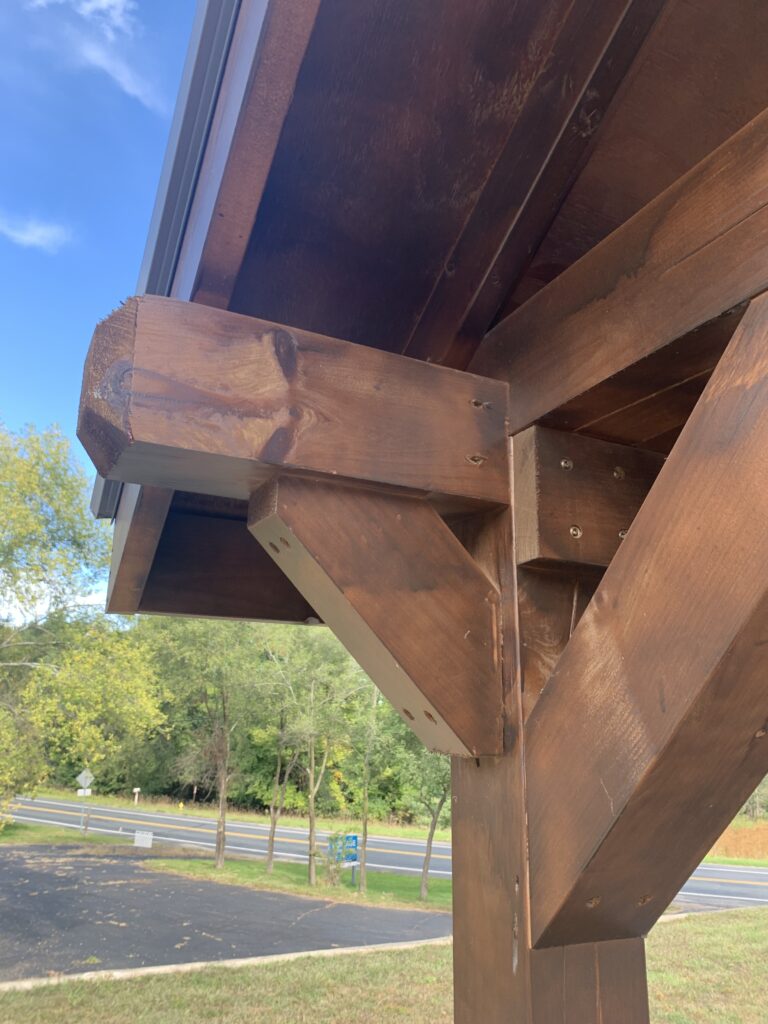 Rustic Pavilion: 10' x 16'