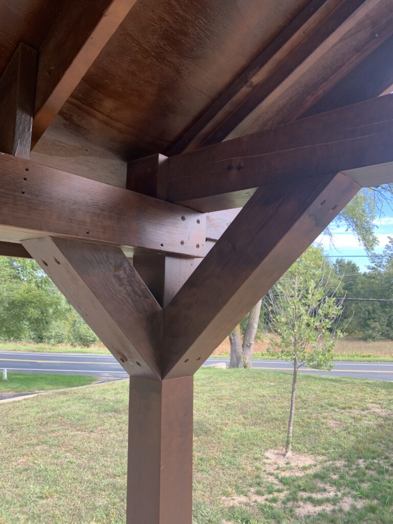 Rustic Pavilion: 10' x 16'