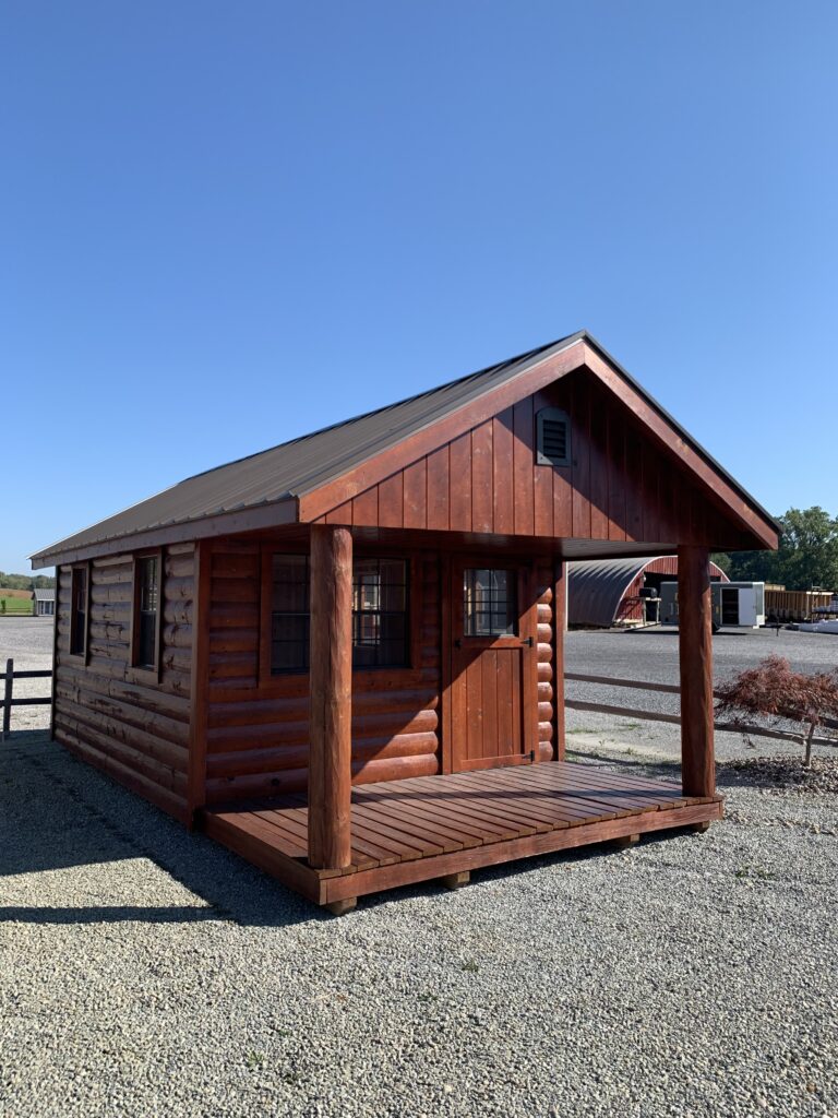 Gable Cabin Elite Log: 12' x 22'