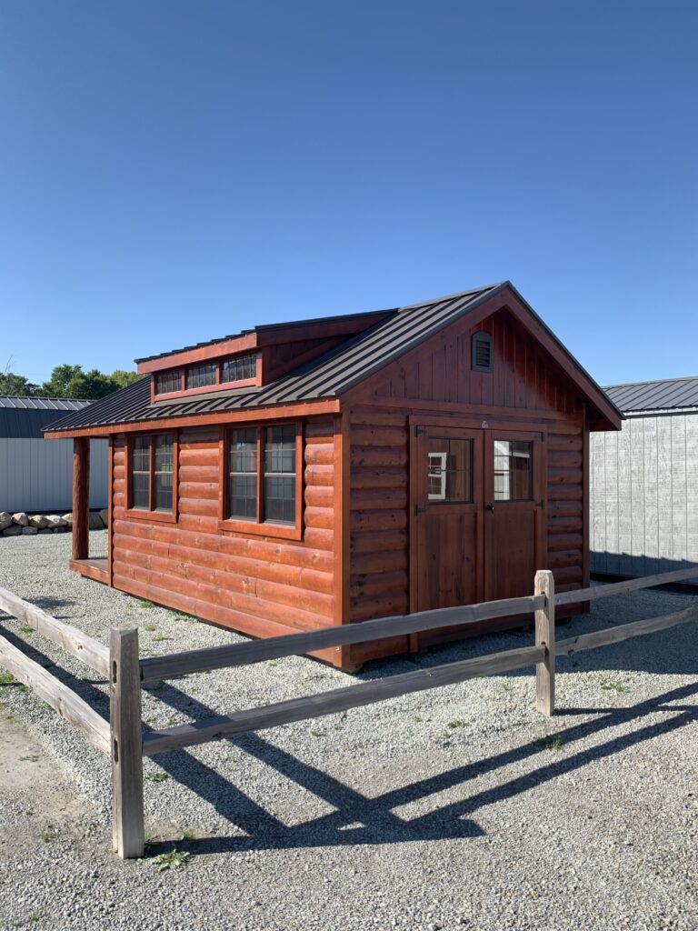 Gable Cabin Elite Log: 12' x 22'