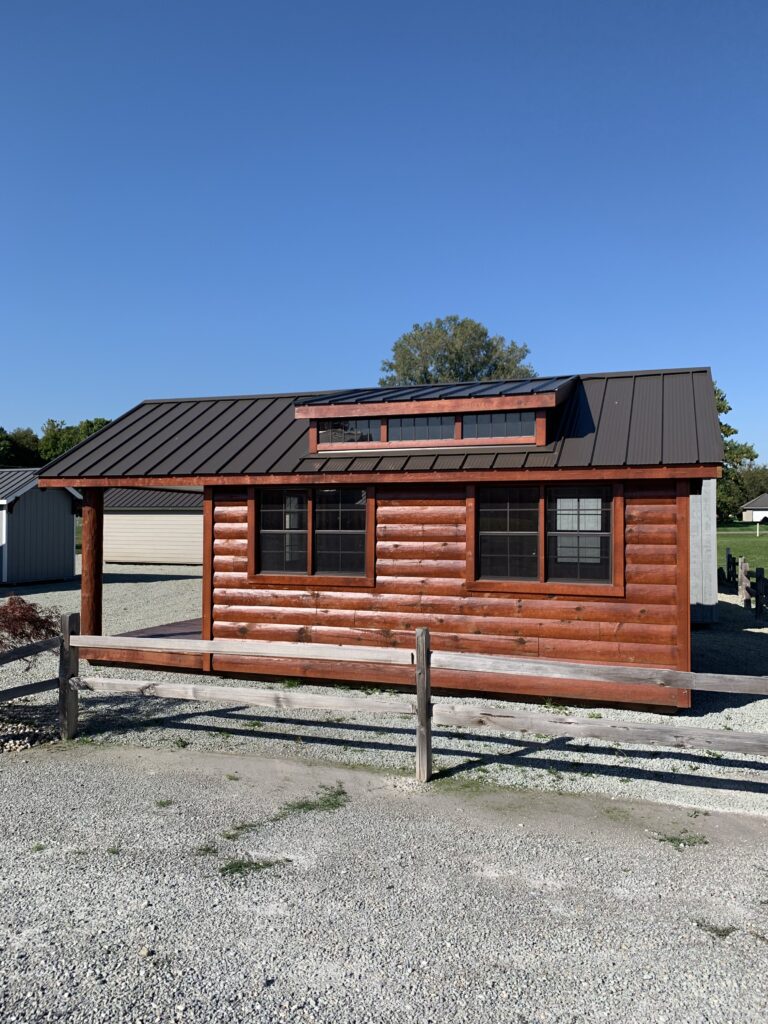 Gable Cabin Elite Log: 12' x 22'