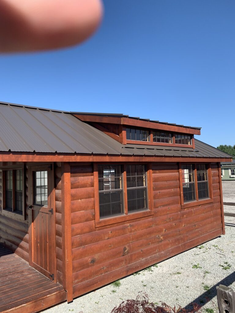 Gable Cabin Elite Log: 12' x 22'